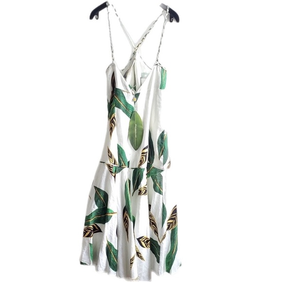 FARM RIO Amazonia Resort Wear Cami Button Front Linen Blend Midi NWT xSmall - Picture 9 of 9